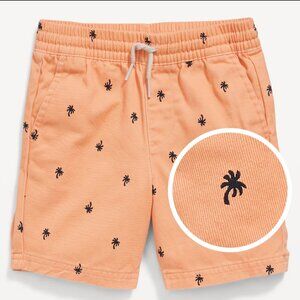 Old Navy Shorts NWT - Palm Tree Drawstring Shorts - Orange Blossom, Size 14-16